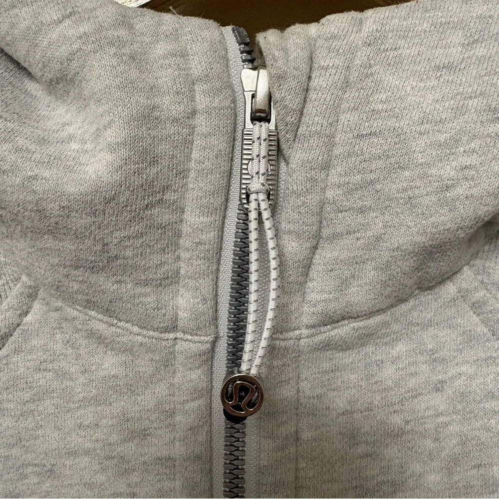 Lululemon Scuba Oversized 1/2 Zip Hoodie Heathered Core Ultra Light Grey XS/S